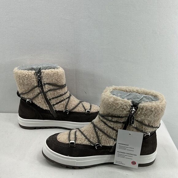 Aqua College Sachi Boots- Grey Suede/Faux Fur- Size 9 - NIB - Picture 4 of 7